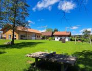 Garten, Blick auf das Ferienhaus